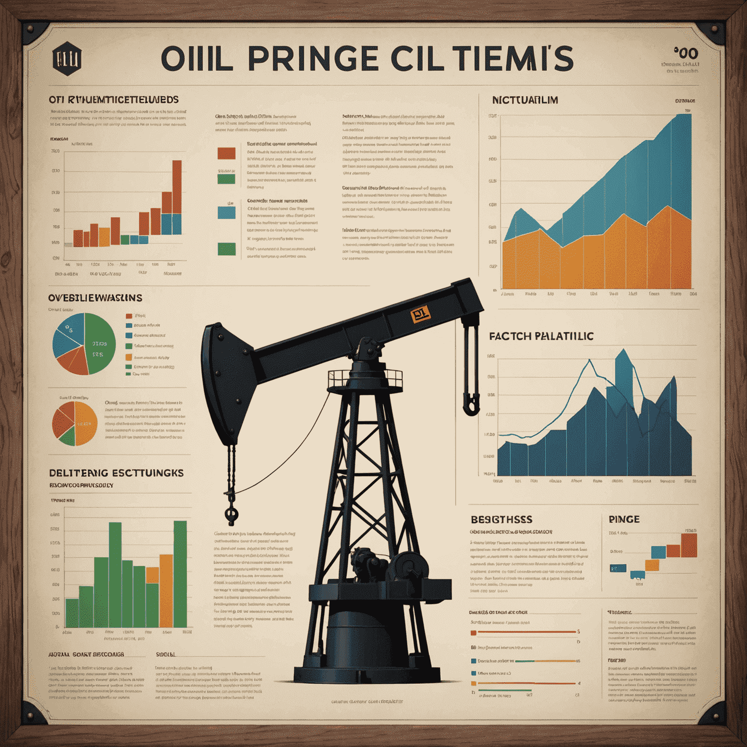 A detailed chart showing various oil pricing mechanisms and their trends over time